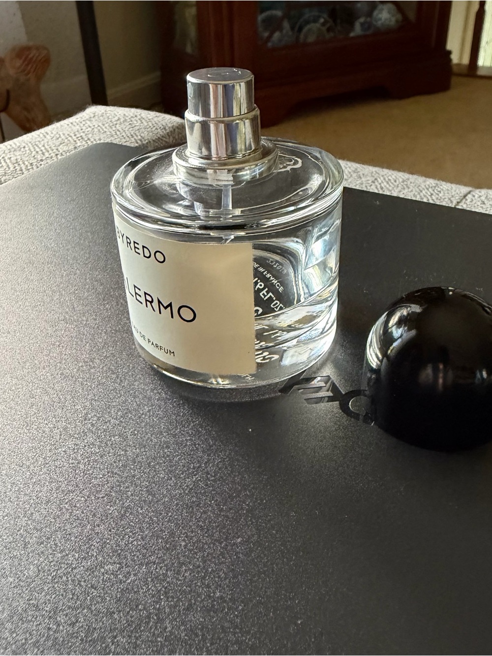 Byredo Palermo Bottle with Black Cap and Cream Label - Picture 4 of 7